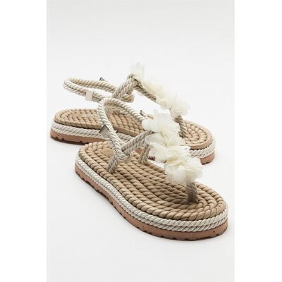 Prologue SANTRA Schnürer Thong Sandalen (Women) Beige US 39 Prologue SANTRA Schnürer Thong Sandalen (Women) Beige US 39