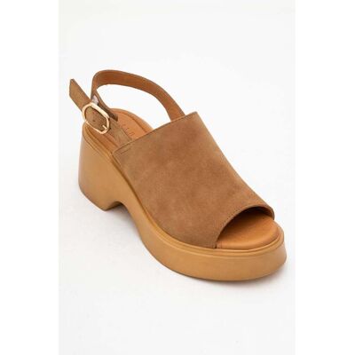 Forever & Always Power Leder Plateau Keilabsatz Sandalen (Women) Braun EU40 Forever & Always Power Leder Plateau Keilabsatz Sandalen (Women) Braun EU40