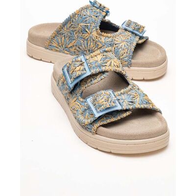 Forever & Always Milana Leder Double‑Strap Sandale (Women) Blau US 39 Forever & Always Milana Leder Double‑Strap Sandale (Women) Blau US 39
