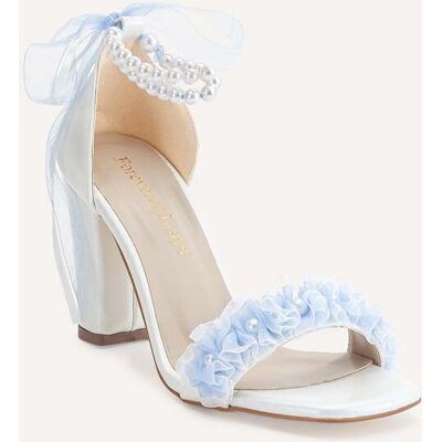 Forever & Always Michelle Lace Bridal Sandalen with Pearls (Women) Blau EU 36 Forever & Always Michelle Lace Bridal Sandalen with Pearls (Women) Blau EU 36