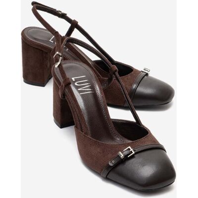 Prologue Desia Slingback Pumps mit runder Zehenpartie (Damen) Braun EU 36 Prologue Desia Slingback Pumps mit runder Zehenpartie (Damen) Braun EU 36