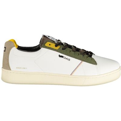 Gas Weiße Polyester Herren Sneaker Weiß EU45 Gas Weiße Polyester Herren Sneaker Weiß EU45
