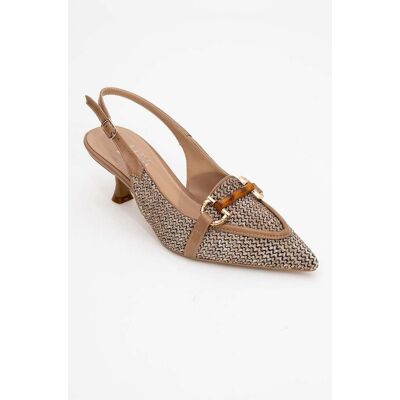 Prologue Osca Spitzer Slingback-Pumps mit Schnalle Beige EU 38 Prologue Osca Spitzer Slingback-Pumps mit Schnalle Beige EU 38