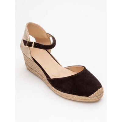 Forever & Always Aldea Leder-Plateauespadrille (Damen) Braun US 39 Forever & Always Aldea Leder-Plateauespadrille (Damen) Braun US 39