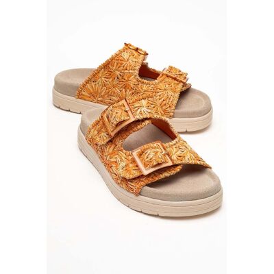 Forever & Always Milana Leder Double‑Strap Sandale (Women) Orange EU 38 Forever & Always Milana Leder Double‑Strap Sandale (Women) Orange EU 38