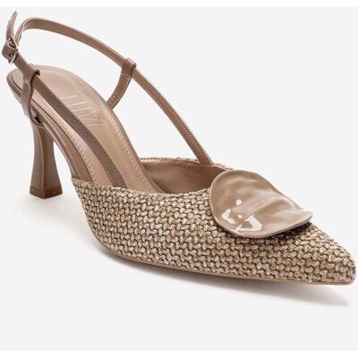 Prologue Levia Geflochtener Slingback-Pump mit spitzer Zehenpartie Nerz EU 38 Prologue Levia Geflochtener Slingback-Pump mit spitzer Zehenpartie Nerz EU 38