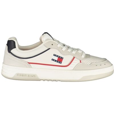 Tommy Hilfiger Bianco Polyurethan Herren Sneaker Weiß EU46 Tommy Hilfiger Bianco Polyurethan Herren Sneaker Weiß EU46