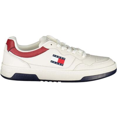 Tommy Hilfiger Bianco Polyurethan Herren Sneaker Weiß EU46 Tommy Hilfiger Bianco Polyurethan Herren Sneaker Weiß EU46