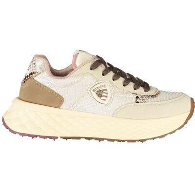 Blauer Beige Leder Damen Sneaker Beige US 39 Blauer Beige Leder Damen Sneaker Beige US 39