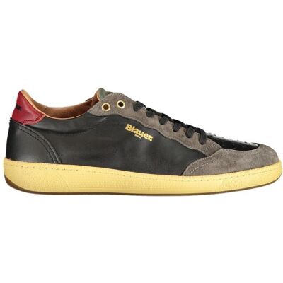 Blauer Schwarze Leder Herren Sneaker Schwarz EU42 Blauer Schwarze Leder Herren Sneaker Schwarz EU42