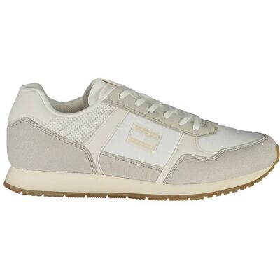 Tommy Hilfiger Bianco Polyurethan Herren Sneaker Weiß EU45 Tommy Hilfiger Bianco Polyurethan Herren Sneaker Weiß EU45