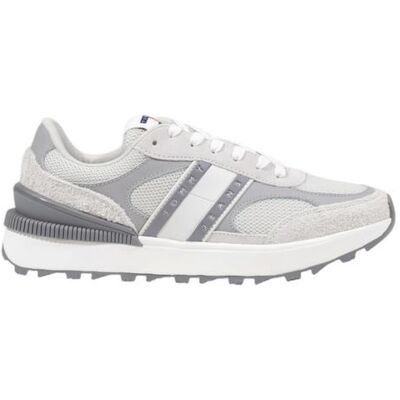 Tommy Jeans Tommy Hilfiger Jeans Graue Wildleder-Leder Sportlichen Sneakers Grau 39 Tommy Jeans Tommy Hilfiger Jeans Graue Wildleder-Leder Sportlichen Sneakers Grau 39