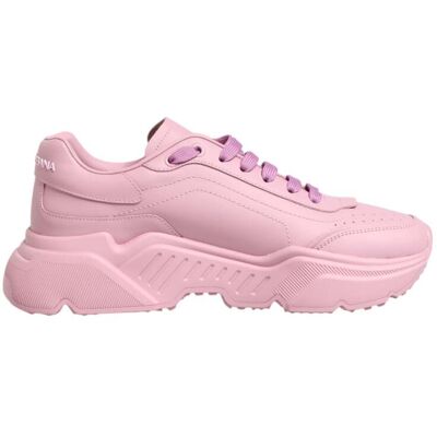 Dolce & Gabbana Pink Leder Daymaster Low Top Sneakers Schuhe Rosa EU41 Dolce & Gabbana Pink Leder Daymaster Low Top Sneakers Schuhe Rosa EU41