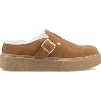 Hush Puppies Blanche Fleece Damen-Mules Sandalen Beige Bräunen EU 36 / UK 3 Hush Puppies Blanche Fleece Damen-Mules Sandalen Beige Bräunen EU 36 / UK 3