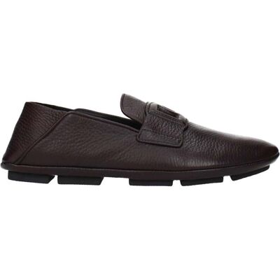 Dolce & Gabbana Braune Leder Slipper Braun EU42 Dolce & Gabbana Braune Leder Slipper Braun EU42