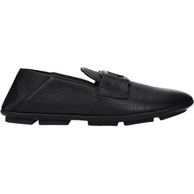Dolce & Gabbana Schwarze Leder Slipper Schwarz EU40 Dolce & Gabbana Schwarze Leder Slipper Schwarz EU40