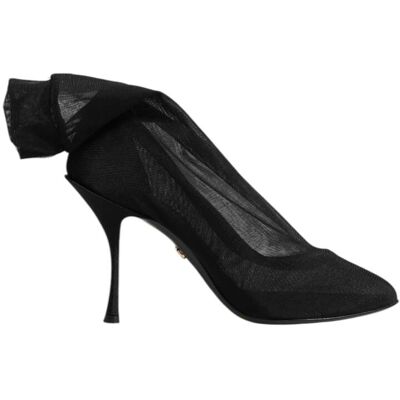 Dolce & Gabbana Schwarze Seiden-Stretch-Mesh-Strumpfstiefel Schuhe Schwarz EU 38 Dolce & Gabbana Schwarze Seiden-Stretch-Mesh-Strumpfstiefel Schuhe Schwarz EU 38