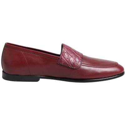 Dolce & Gabbana burgunderfarbene lederne formelle Slipper Burgund EU41 Dolce & Gabbana burgunderfarbene lederne formelle Slipper Burgund EU41