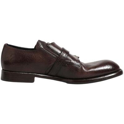 Dolce & Gabbana Braune Leder Monk Strap Formelle Derby Schuhe Braun EU46 Dolce & Gabbana Braune Leder Monk Strap Formelle Derby Schuhe Braun EU46
