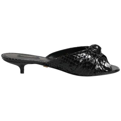 Dolce & Gabbana schwarze Leder Heels Riemchensandalen Schuhe Schwarz EU 36 Dolce & Gabbana schwarze Leder Heels Riemchensandalen Schuhe Schwarz EU 36