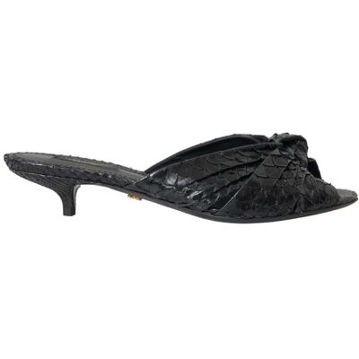 Dolce & Gabbana Schwarze Exotische Leder Absätze Riemchenschuhe Schwarz EU 37 Dolce & Gabbana Schwarze Exotische Leder Absätze Riemchenschuhe Schwarz EU 37