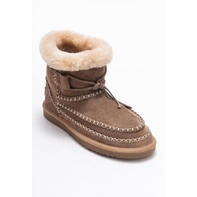 Forever & Always Jorel Leder Gefütterter Stiefelette Braun EU 37 Forever & Always Jorel Leder Gefütterter Stiefelette Braun EU 37