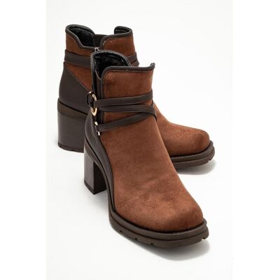 Prologue Wern Blockabsatz Stiefelette (Damen) Braun US 39 Prologue Wern Blockabsatz Stiefelette (Damen) Braun US 39