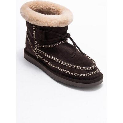 Forever & Always Jorel Leder Gefütterter Stiefelette Braun EU 38 Forever & Always Jorel Leder Gefütterter Stiefelette Braun EU 38