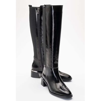 Forever & Always Rochos Lederstiefel (Damen) Schwarz US 39 Forever & Always Rochos Lederstiefel (Damen) Schwarz US 39