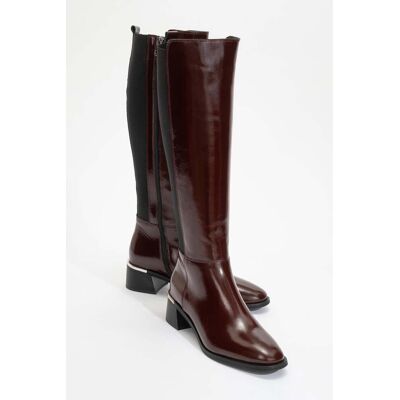 Forever & Always Rochos Lederstiefel (Damen) Burgund EU 38 Forever & Always Rochos Lederstiefel (Damen) Burgund EU 38