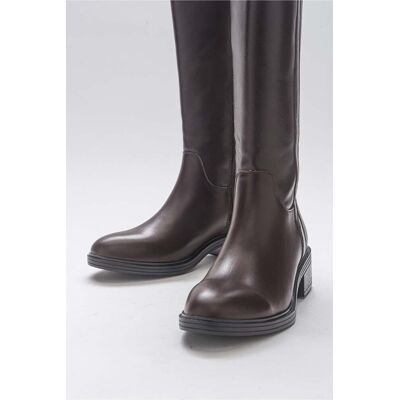 Forever & Always Acro Lederstiefel (Damen) Braun EU 37 Forever & Always Acro Lederstiefel (Damen) Braun EU 37