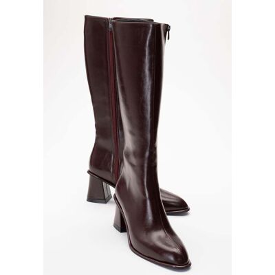 Prologue Paradis Blockabsatz Kniehoher Stiefel (Damen) Burgund EU 37 Prologue Paradis Blockabsatz Kniehoher Stiefel (Damen) Burgund EU 37