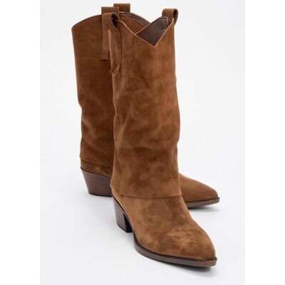 Forever & Always Teodora Leder Blockabsatz Stiefel (Damen) Braun EU 37 Forever & Always Teodora Leder Blockabsatz Stiefel (Damen) Braun EU 37