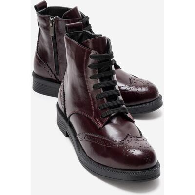 Forever & Always Nelvy Lederstiefel (Damen) Burgund EU 36 Forever & Always Nelvy Lederstiefel (Damen) Burgund EU 36