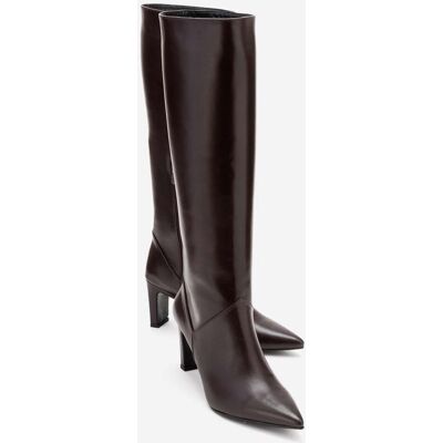 Forever & Always Merla Leder Blockabsatz Stiefel (Damen) Braun EU 38 Forever & Always Merla Leder Blockabsatz Stiefel (Damen) Braun EU 38