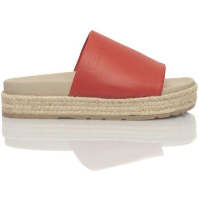 Cerruti 1881 Rote Kalbsleder Damen Sandale Rot EU 38 Cerruti 1881 Rote Kalbsleder Damen Sandale Rot EU 38