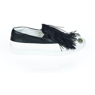 Mr & Mrs Italy Mr&Mrs Italy Schwarze Leder Damen Slipper Schwarz EU 36 Mr & Mrs Italy Mr&Mrs Italy Schwarze Leder Damen Slipper Schwarz EU 36