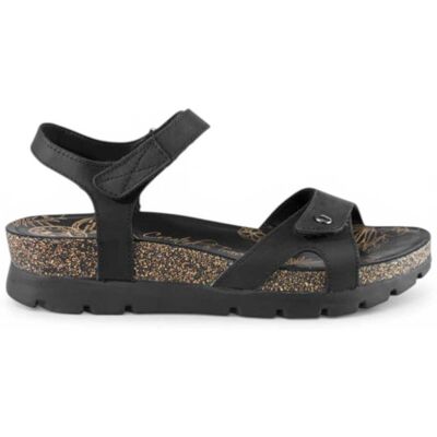 Panama Jack Damen-Keil-Schwarze Leder-Plattformsandalen – Sulia B2 Schwarz EU 36 Panama Jack Damen-Keil-Schwarze Leder-Plattformsandalen – Sulia B2 Schwarz EU 36