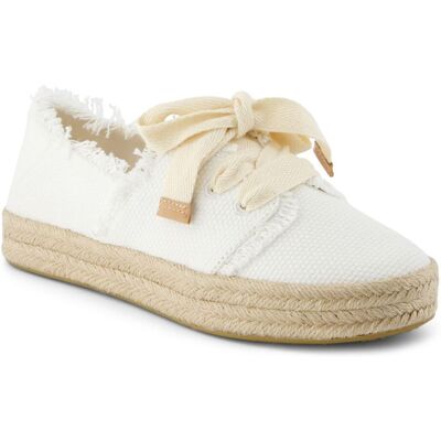TOMS Carolina Lace Up Baumwolle Damen Weiße Espadrilles Am Strand Weiß EU 38 / UK 5 TOMS Carolina Lace Up Baumwolle Damen Weiße Espadrilles Am Strand Weiß EU 38 / UK 5