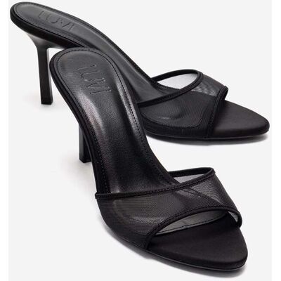 Prologue Monroe Stiletto Mesh Sandale Schwarz US 39 Prologue Monroe Stiletto Mesh Sandale Schwarz US 39