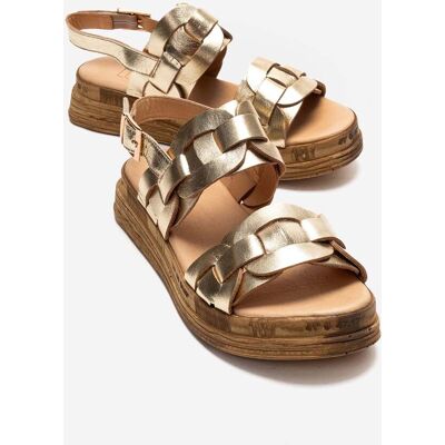 Forever & Always Elvoro Leder-Sandale Gold EU 38 Forever & Always Elvoro Leder-Sandale Gold EU 38