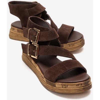 Forever & Always Lorentis Leder Doppelschnallen Sandale Braun EU 38 Forever & Always Lorentis Leder Doppelschnallen Sandale Braun EU 38