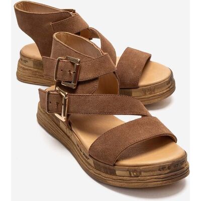 Forever & Always Lorentis Leder Doppelschnallen Sandale Braun EU 38 Forever & Always Lorentis Leder Doppelschnallen Sandale Braun EU 38