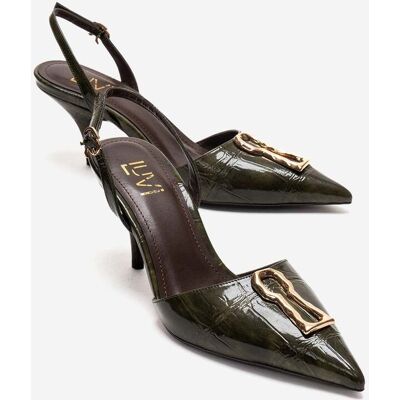 Prologue Yvella Schnalle Spitzer Zehenbereich Stiletto Pumps Grün US 39 Prologue Yvella Schnalle Spitzer Zehenbereich Stiletto Pumps Grün US 39