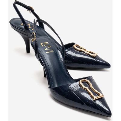 Prologue Yvella Schnalle Spitzer Zehenbereich Stiletto Pumps Marine EU 38 Prologue Yvella Schnalle Spitzer Zehenbereich Stiletto Pumps Marine EU 38