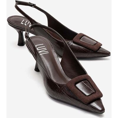 Prologue Dublin Schnallen-Stiletto-Pumps Braun US 39 Prologue Dublin Schnallen-Stiletto-Pumps Braun US 39