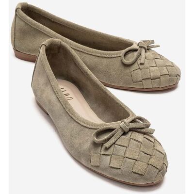 Forever & Always Nopos Leder Cap-Toe Ballerina Grün EU 38 Forever & Always Nopos Leder Cap-Toe Ballerina Grün EU 38