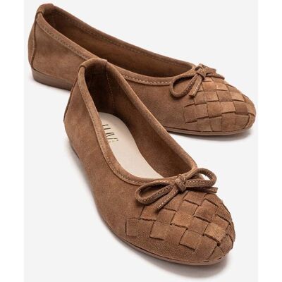 Forever & Always Nopos Leder Cap-Toe Ballerina Braun EU 38 Forever & Always Nopos Leder Cap-Toe Ballerina Braun EU 38