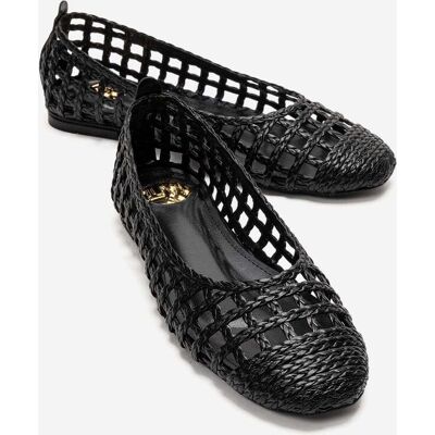 Prologue Elvaris Geflochtener Ballerina Schwarz EU 36 Prologue Elvaris Geflochtener Ballerina Schwarz EU 36