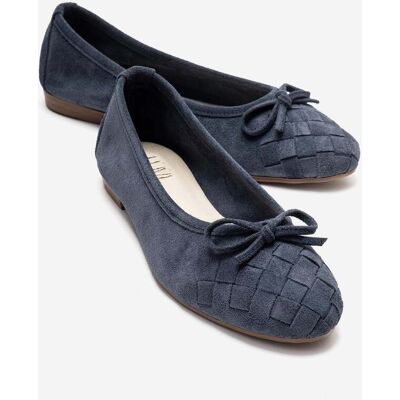 Forever & Always Nopos Leder Cap-Toe Ballerina Blau EU 38 Forever & Always Nopos Leder Cap-Toe Ballerina Blau EU 38